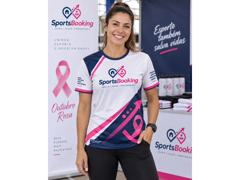 Camiseta Outubro Rosa SportsBooking